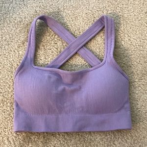 Buffbunny Sculpted Seamless Frosted Purple Sports Bra. Like new